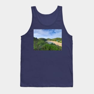 Hidden paradise lake lagoon sand beach Tank Top